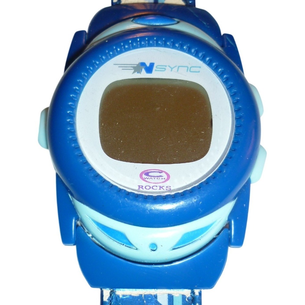 Vtg 2000 NSYNC Watch Rocks C-Watch Digital Pop Music Memorabilia Trendmasters